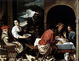 Supper Canvas Paintings - The Supper at Emmaus